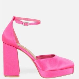 Primark Pink Platform Block Heel Shoes